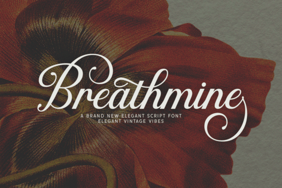 Breathmine: Elevating Design with Vintage-Inspired Script Typography