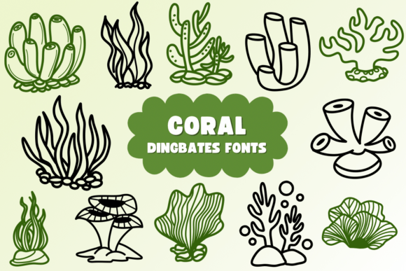 Coral Dingbats: Elevating Natural Aesthetics in Modern Creative Design