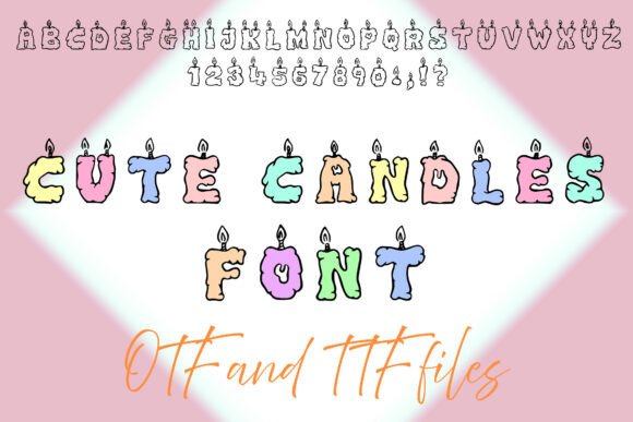 Cute Candle: A Whimsical Font with Warm Appeal