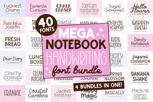 Discovering the Mega Notebook Handwriting Bundle: A Digital Planner’s Typography Choice
