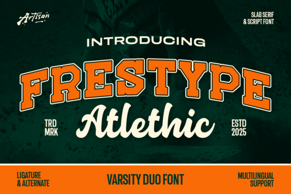 Frestype Atlethic Duo: Capturing Stadium Energy in Modern Sports Design