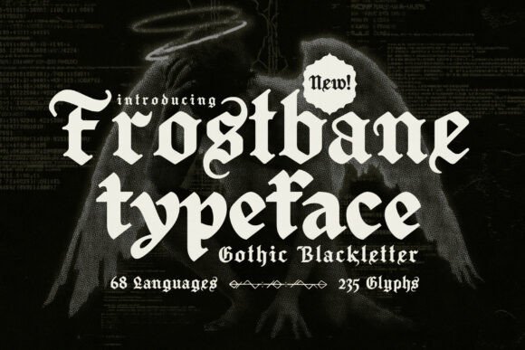 Frostbane: A Gothic Blackletter Font for Mystical Designs
