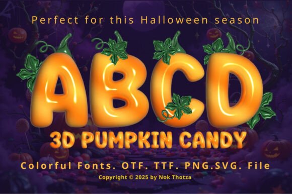 Pumpkin Candy 3D: Integrating Festive Typography into Seasonal Design Projects