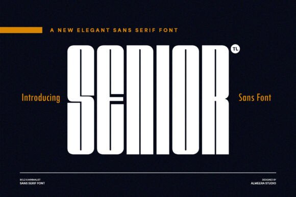 Senior Font: Elegant Condensed Sans Serif Design