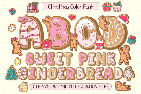 Sweet Pink Gingerbread: A Modern Holiday Font