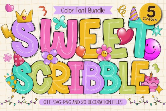 Sweet Scribble: Elevating Playful Design with Color and Whimsy