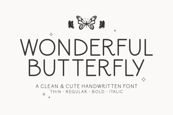 Wonderful Butterfly: Versatile Handwritten Font